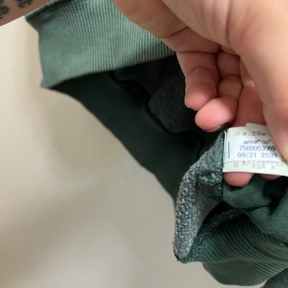 Aerie Sweater Green Cotton Mock Neck Long Sleeve Pullover Sz XS - Picture 10 of 10